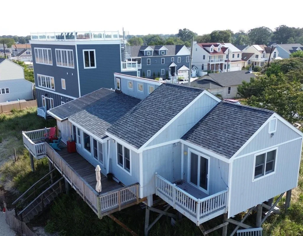 Dave Adams Roofing team installing reinforced underlayment on a Wildwood, NJ property