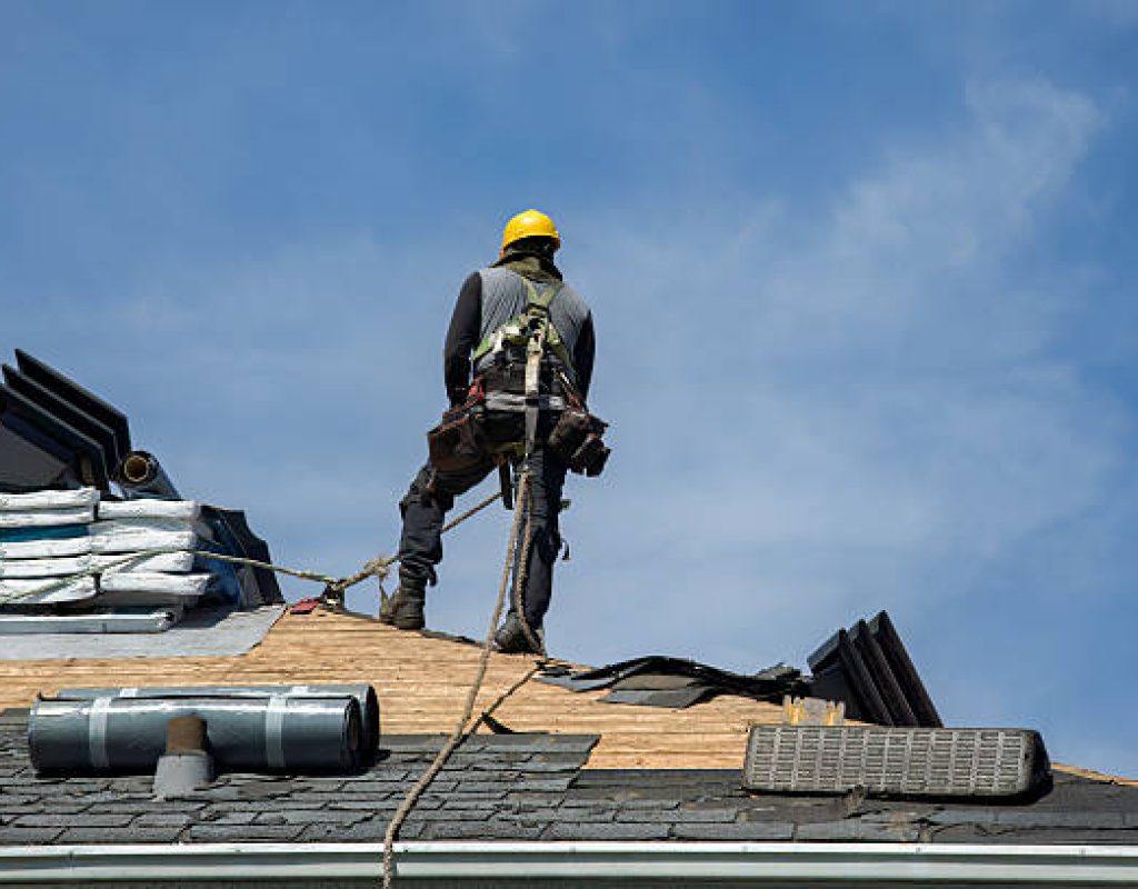 Exterior view of a newly replaced roof on a Wildwood Crest, NJ residential property